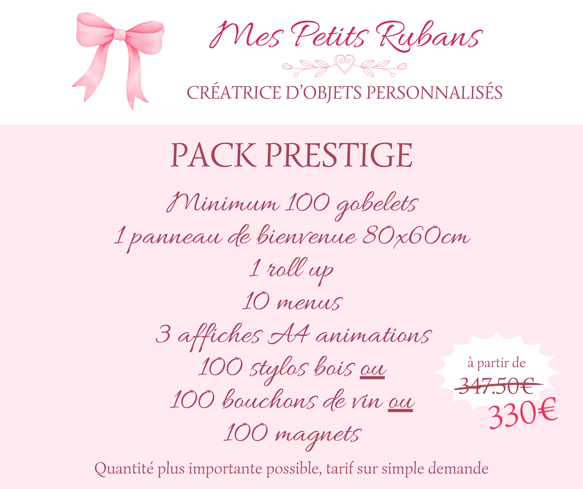 6 Le pack "Cadeaux invités"